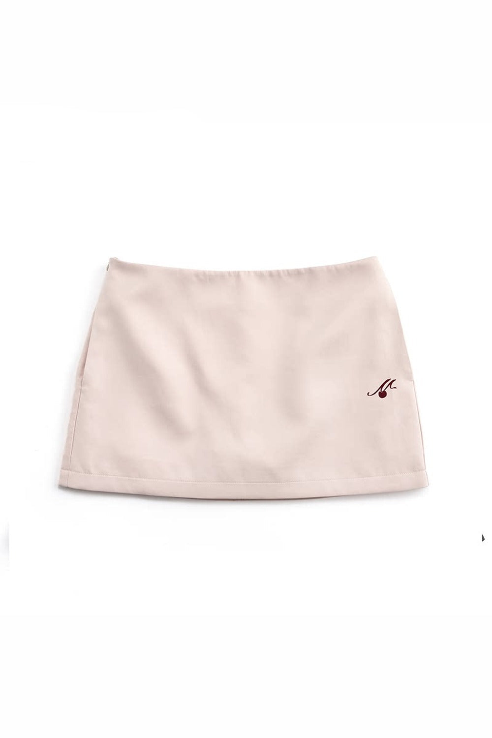 Flocked Cherry A-Line Short Skirt