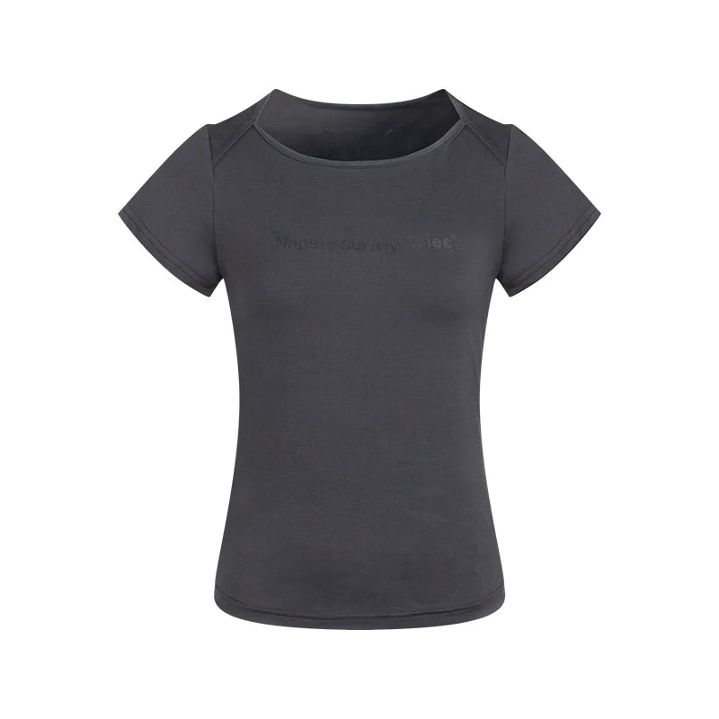 Flocked Slim Crop Top