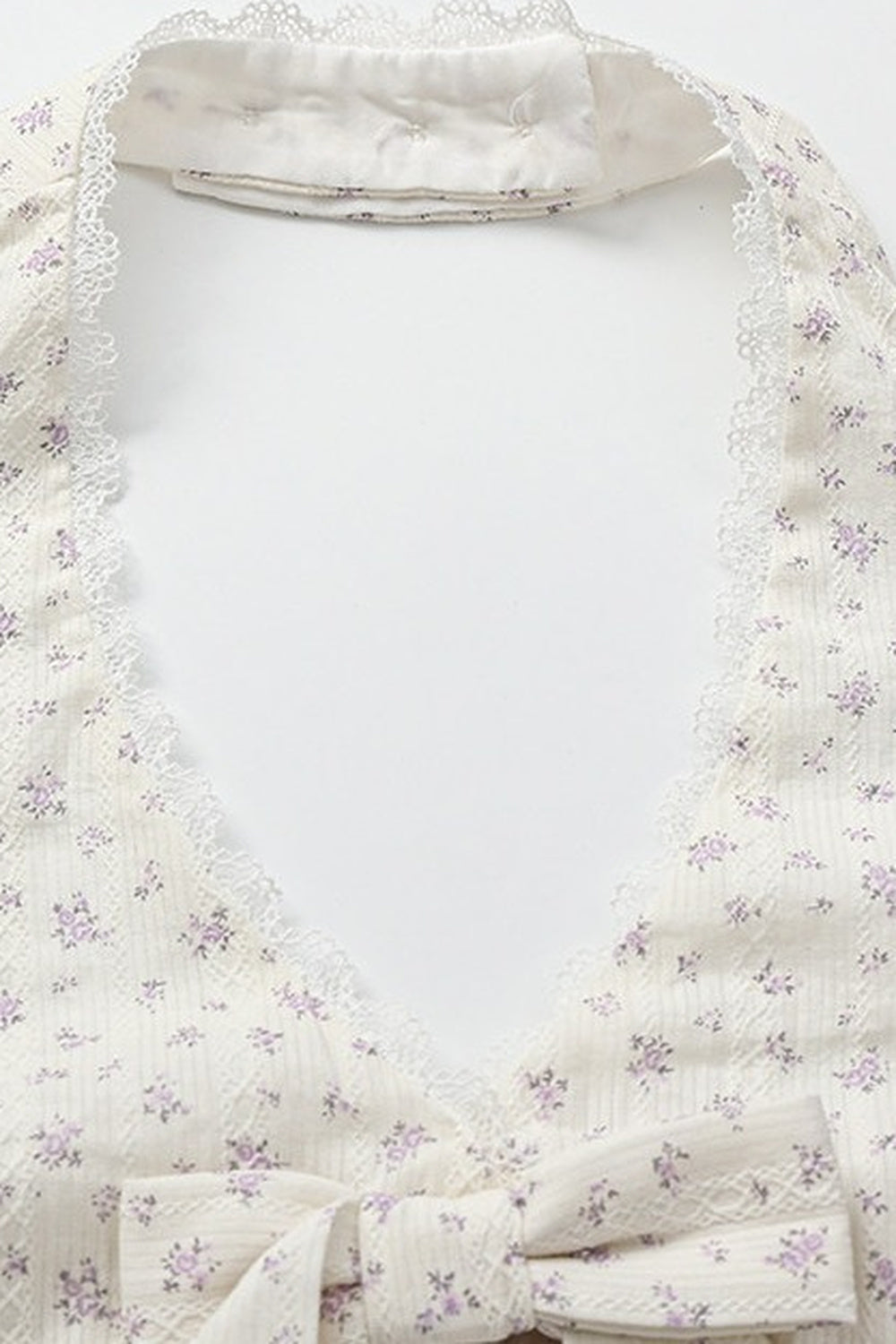 Floral Bow Halter Top