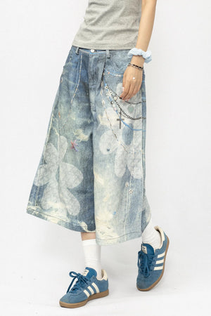 Floral Chain Loose Summer Pants