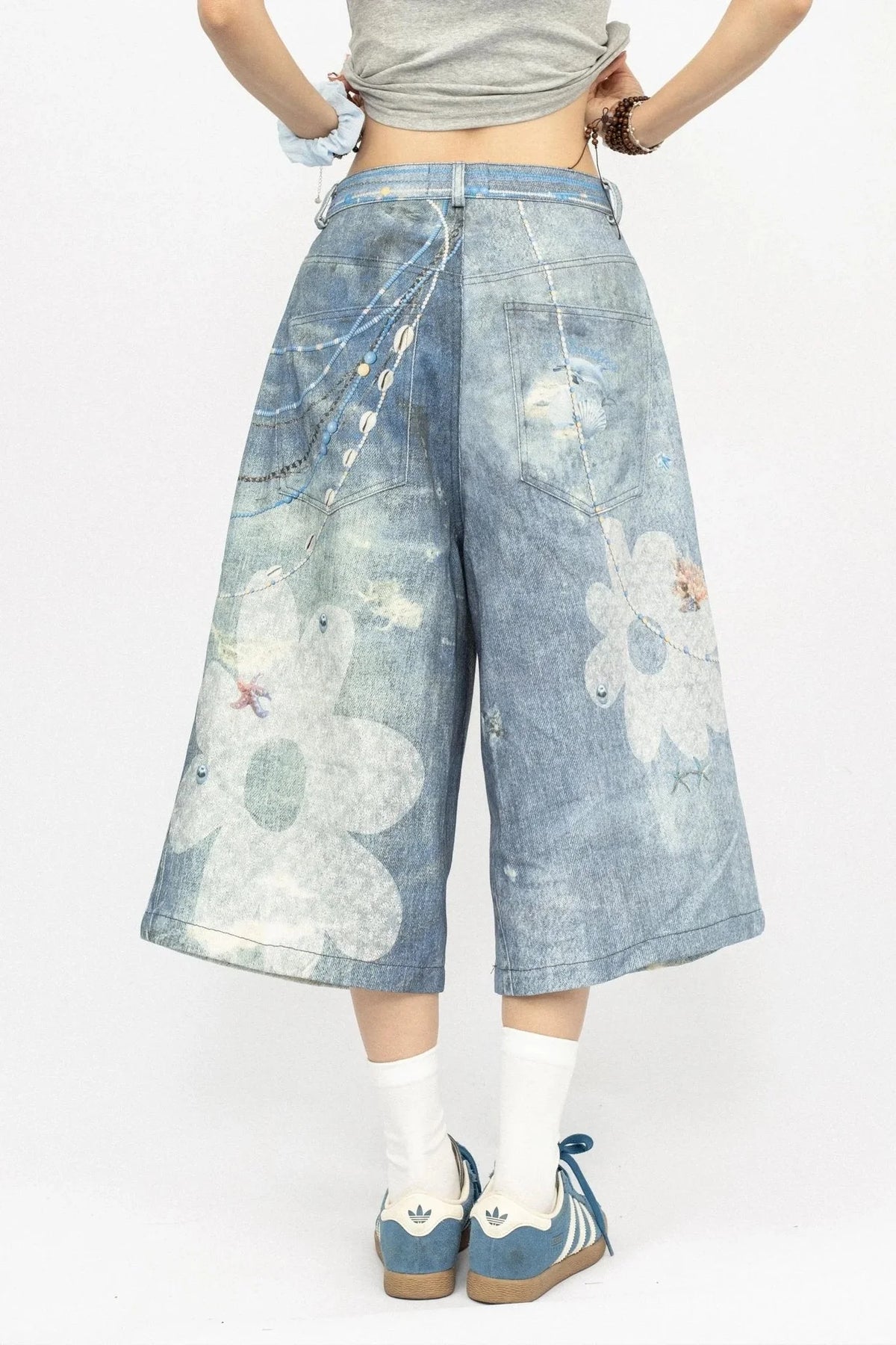 Floral Chain Loose Summer Pants