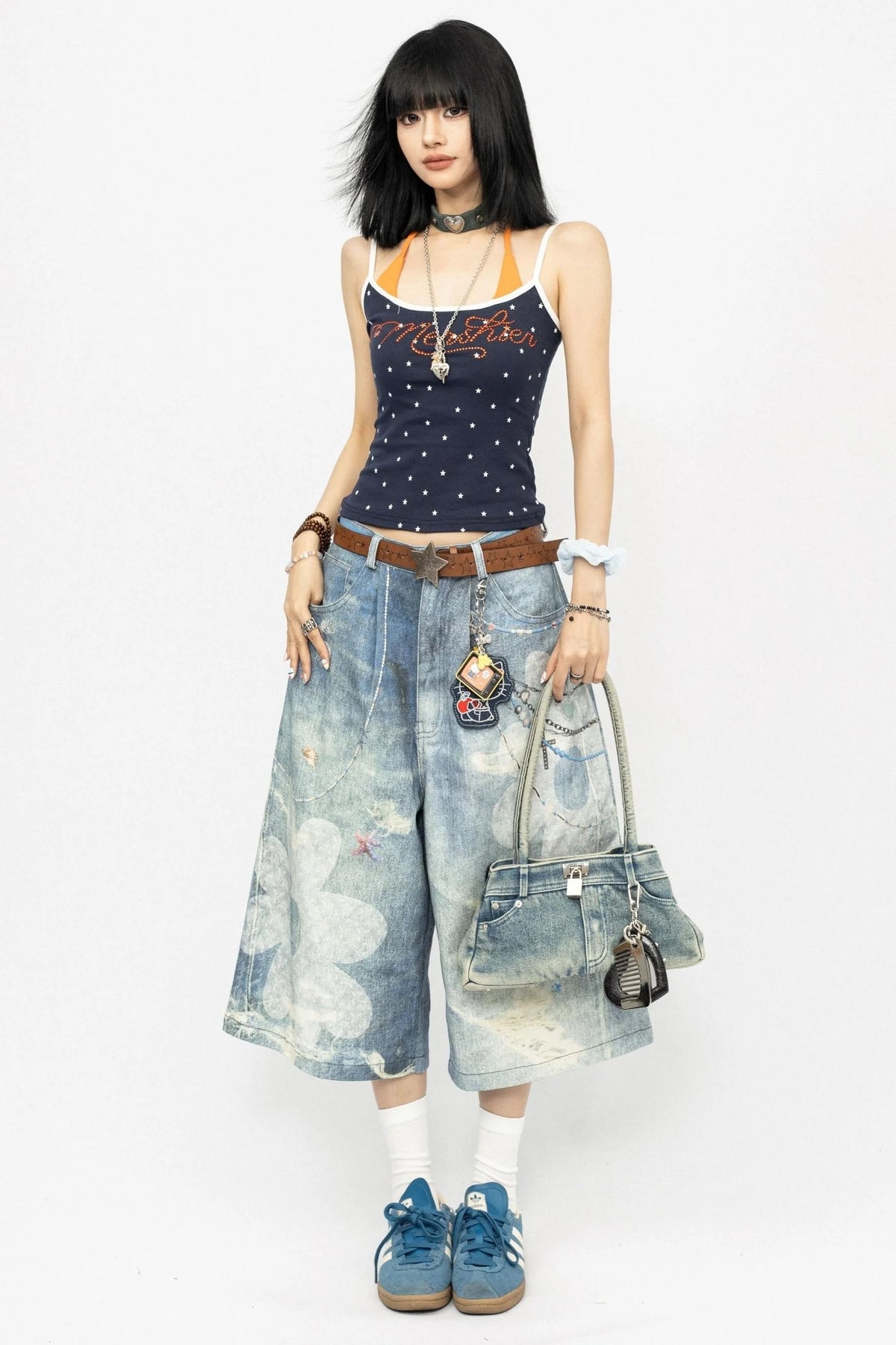 Floral Chain Loose Summer Pants