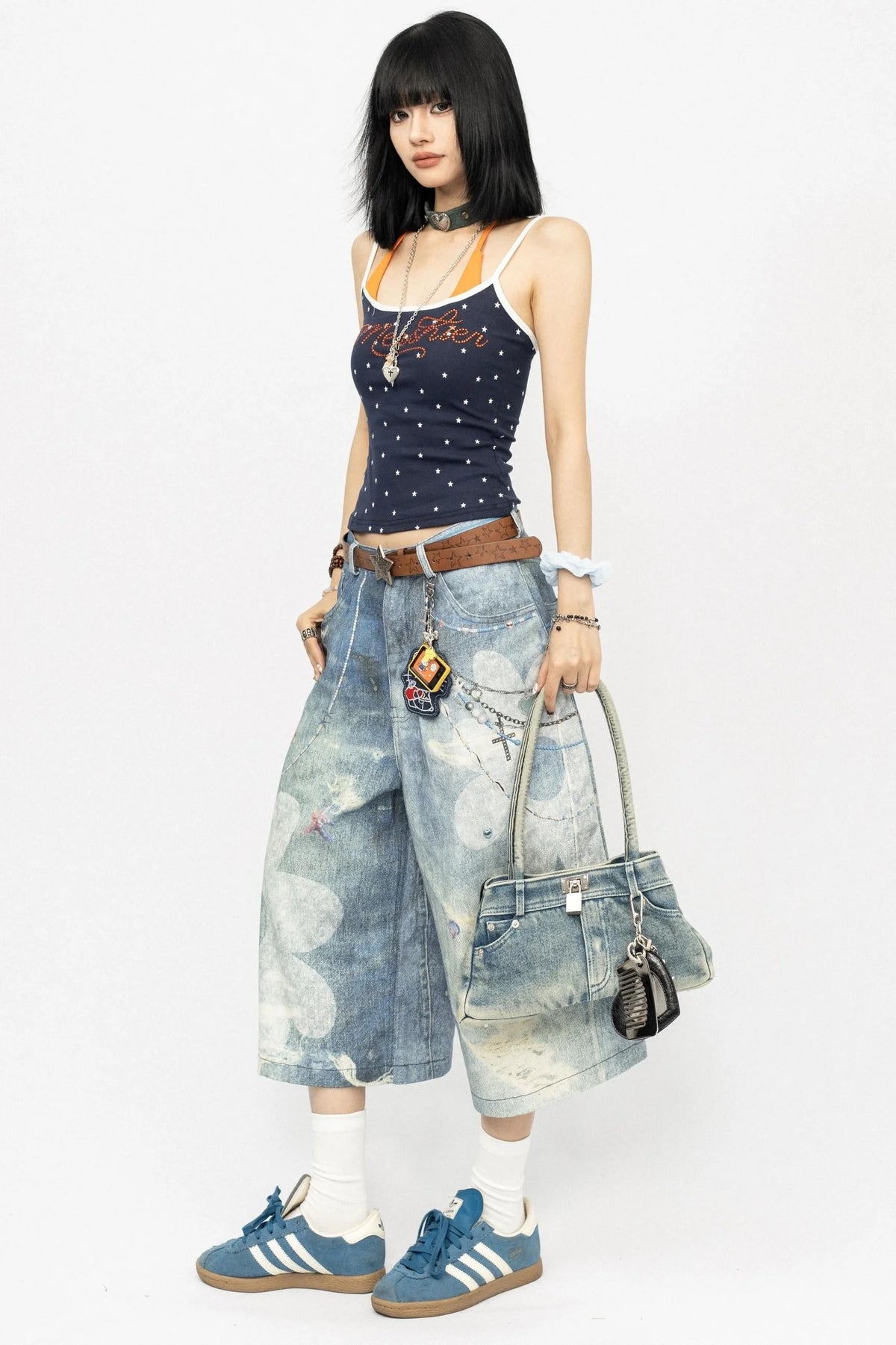 Floral Chain Loose Summer Pants