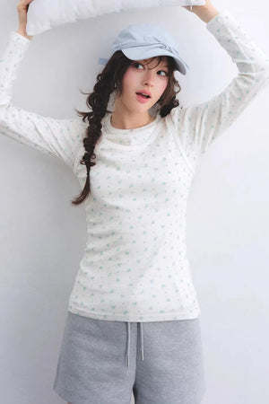 Floral Curved-Edge Vest Set