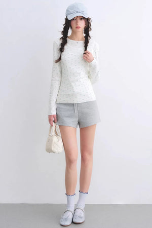 Floral Curved-Edge Vest Set