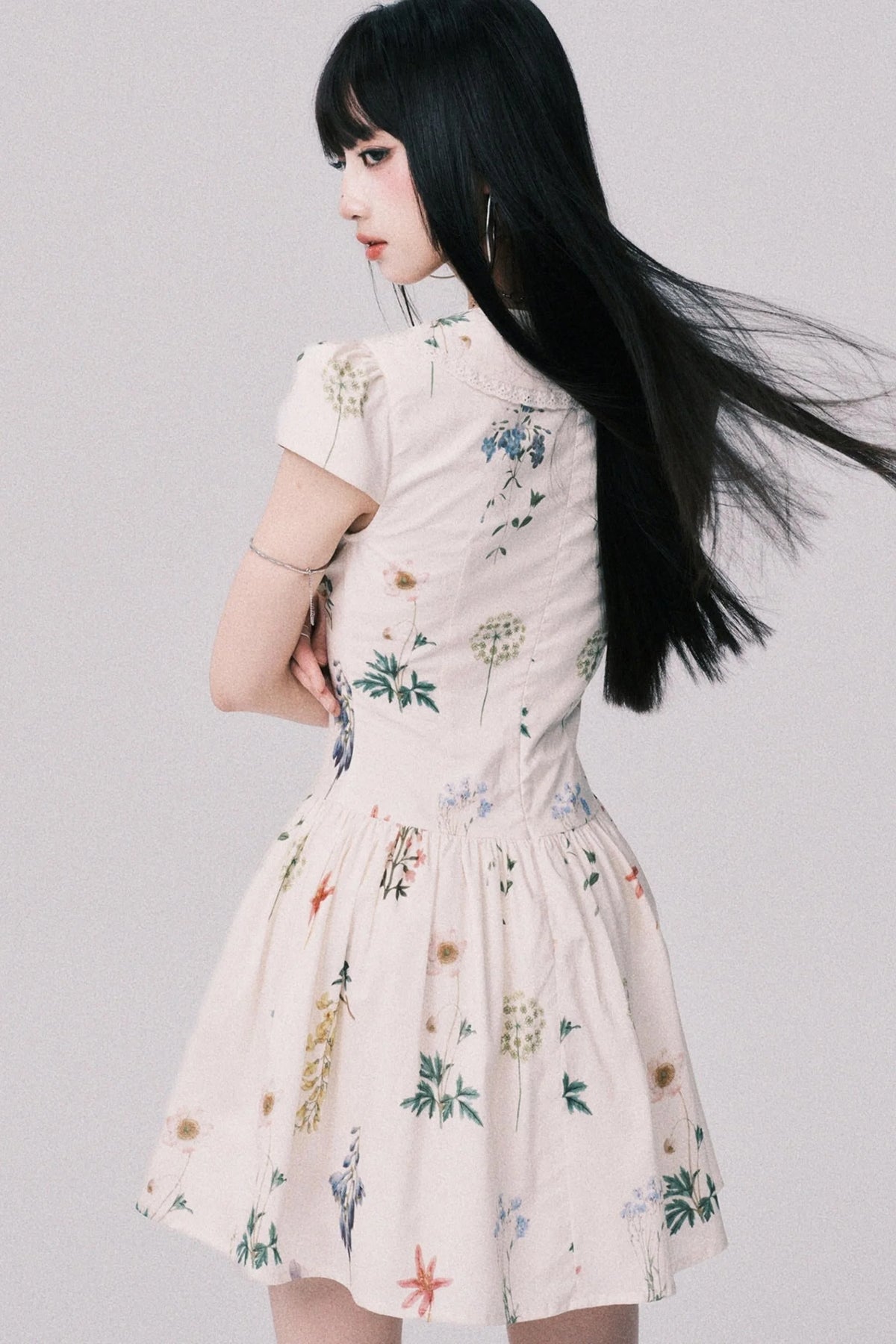 Floral Doll Neck Dress
