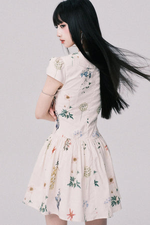 Floral Doll Neck Dress