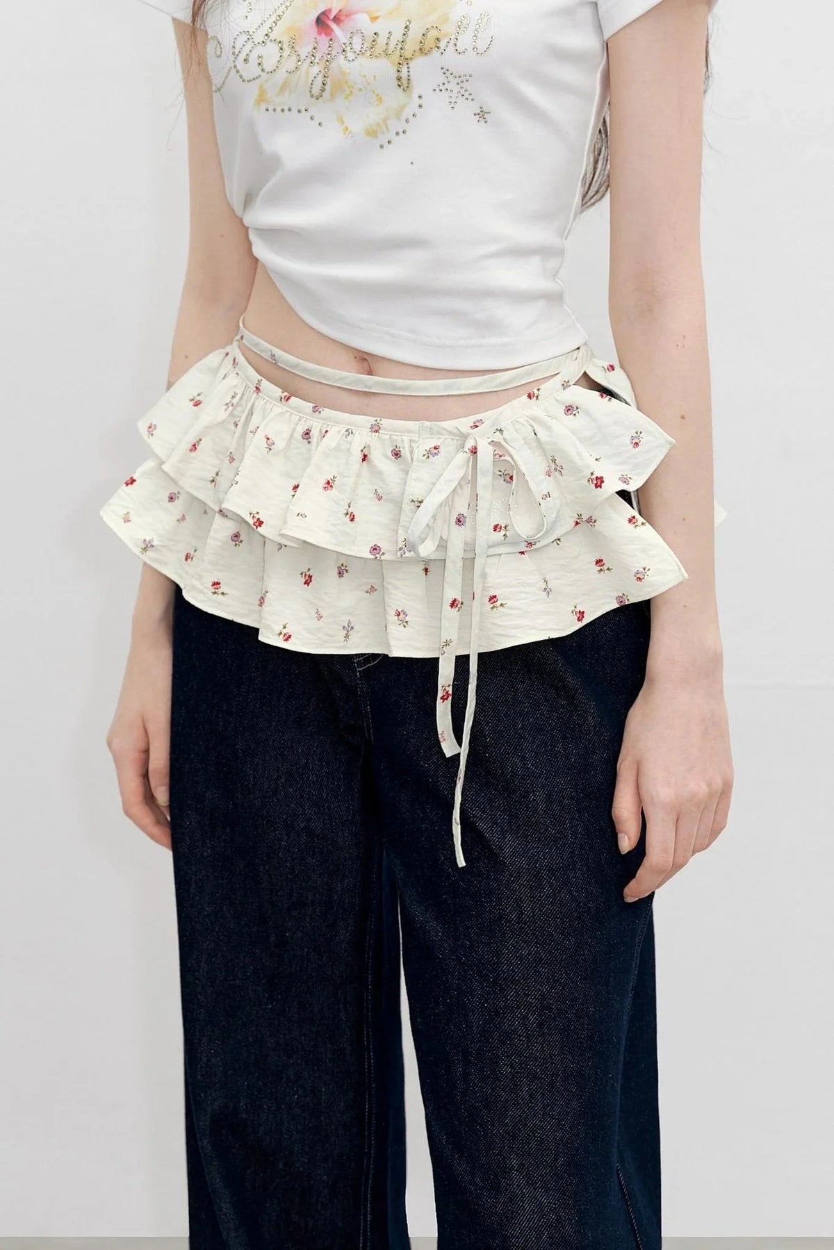 Floral Elegance Waist Skirt