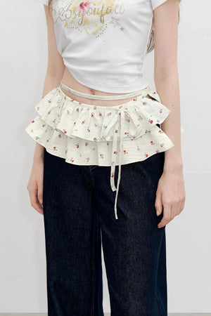 Floral Elegance Waist Skirt