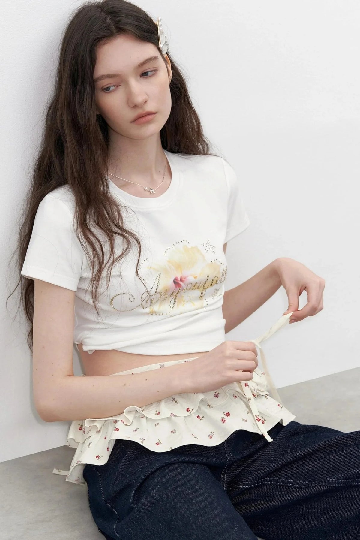 Floral Elegance Waist Skirt