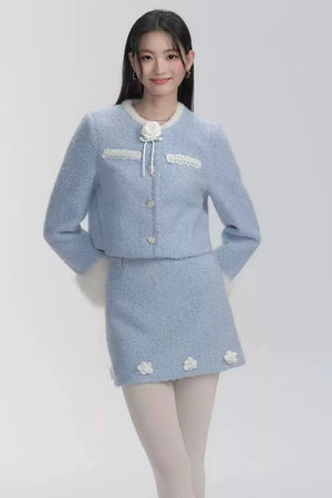 Floral Embellished Elegant Suit Set-Up