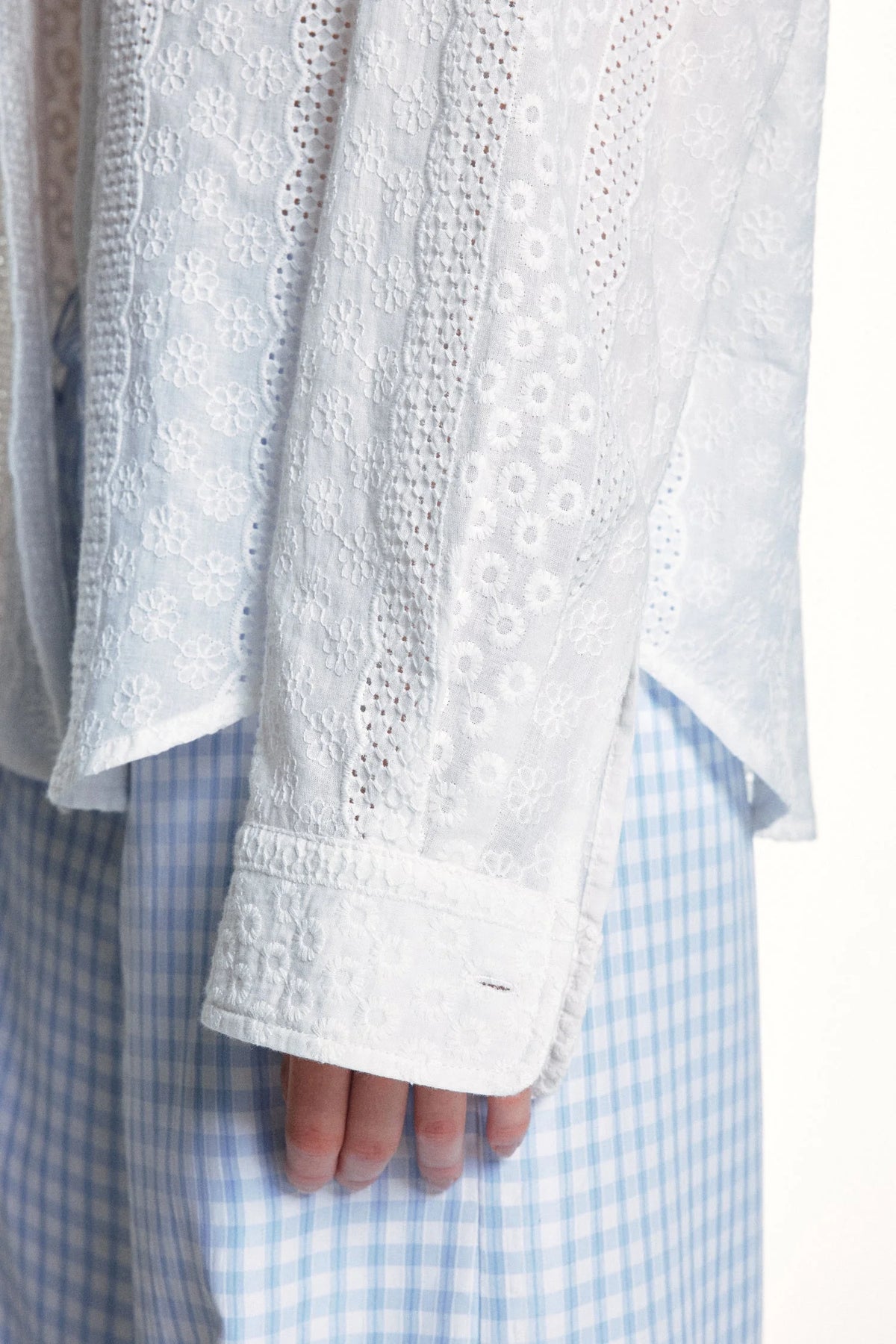 Floral Embroidered Cotton Shirt