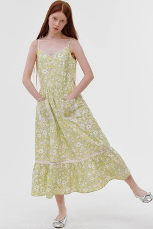Floral Halter A-Line Dress