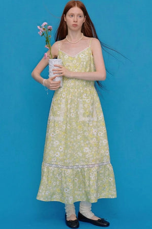 Floral Halter A-Line Dress