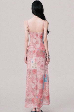 Floral Halter Beach Dress