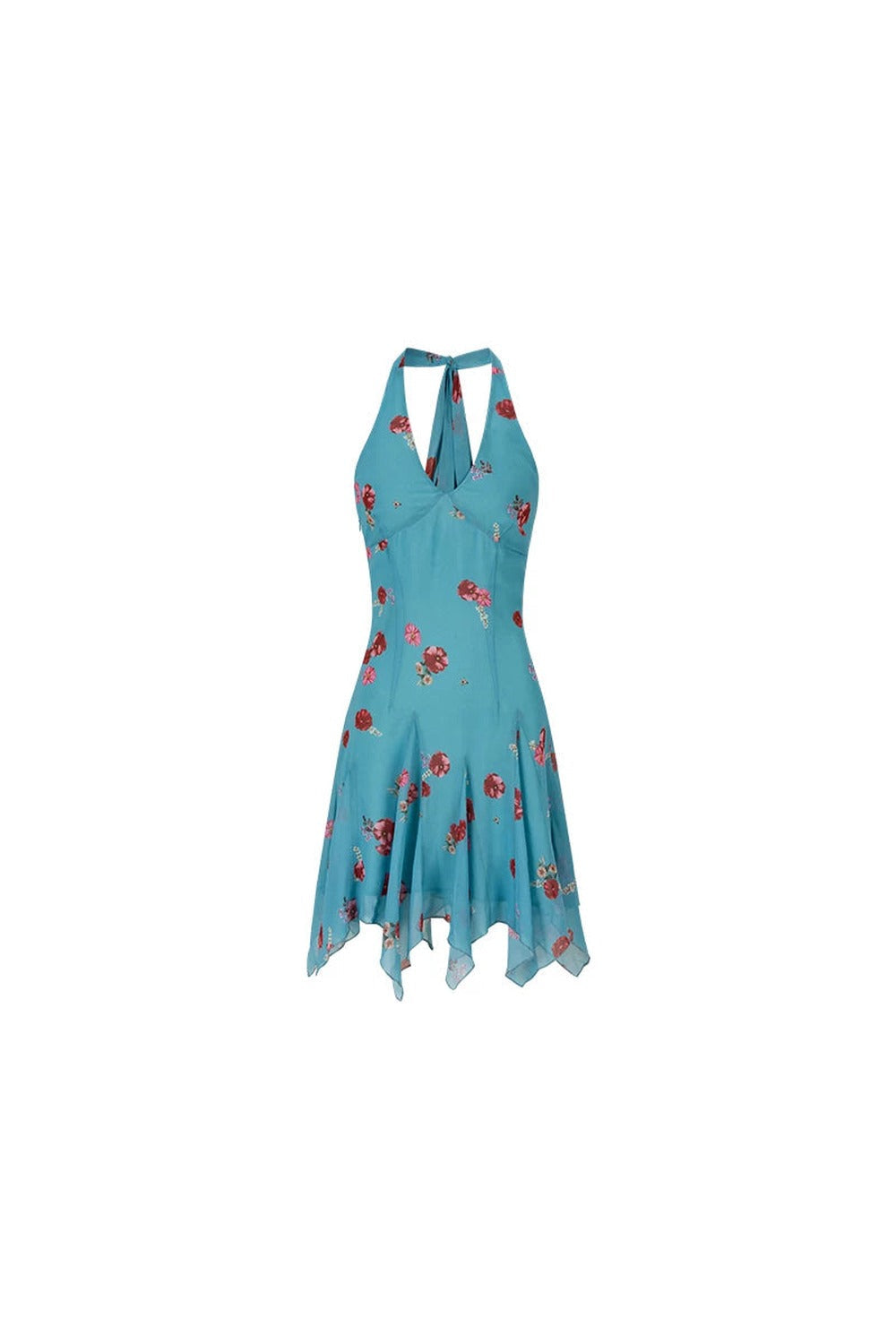 Floral Halter Neck Dress
