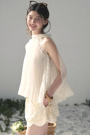 Floral Hollow-Out Puffy Skirt