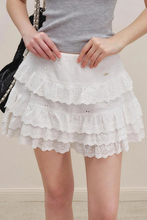 Floral Lace Cake Skirt