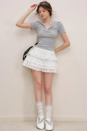 Floral Lace Cake Skirt