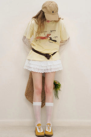 Floral Lace Cake Skirt