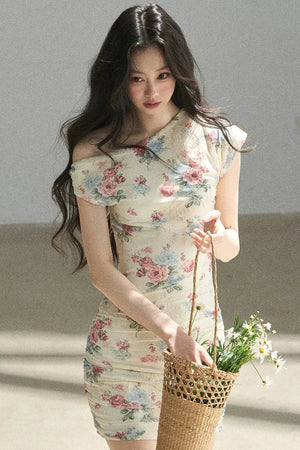 Floral Off-Shoulder Summer Dress Set-Up
