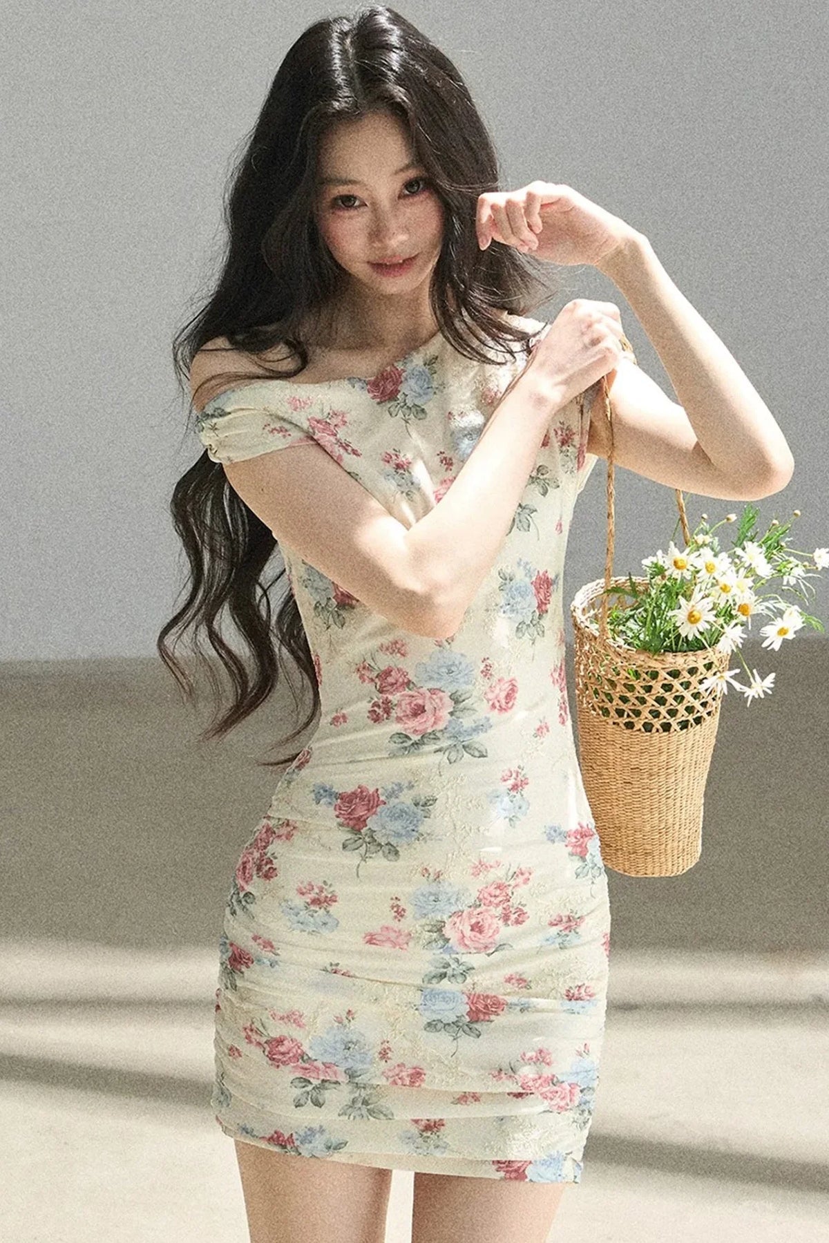 Floral Off-Shoulder Summer Dress Set-Up
