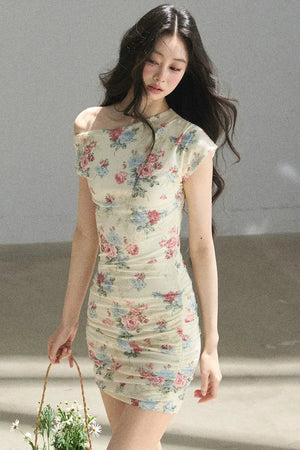 Floral Off-Shoulder Summer Dress Set-Up