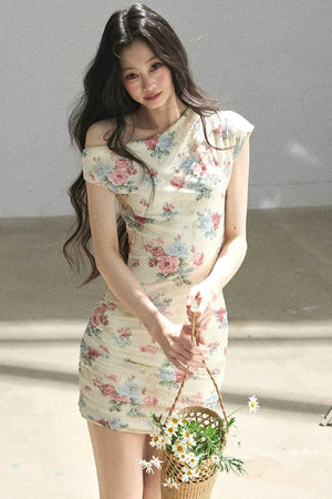 Floral Off-Shoulder Summer Dress Set-Up