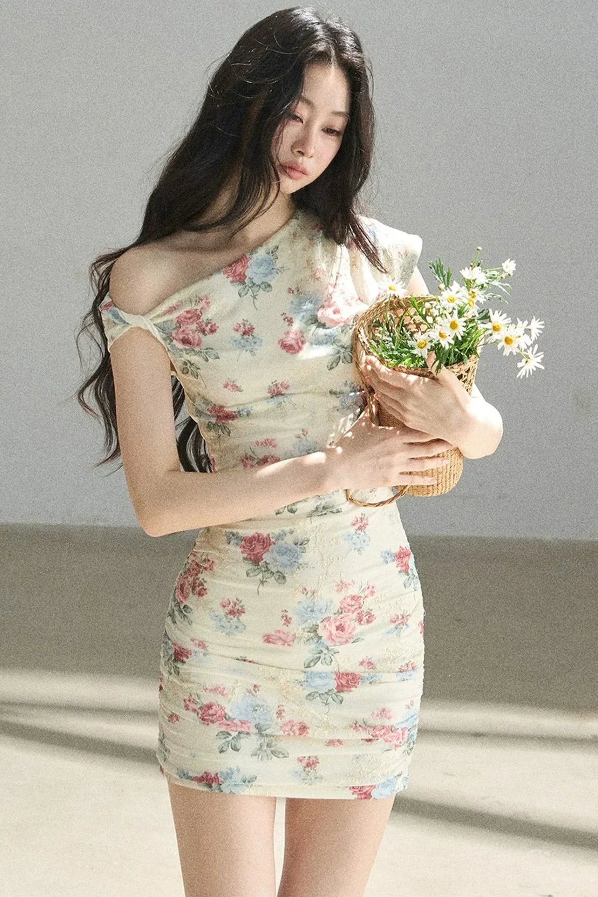 Floral Off-Shoulder Summer Dress Set-Up