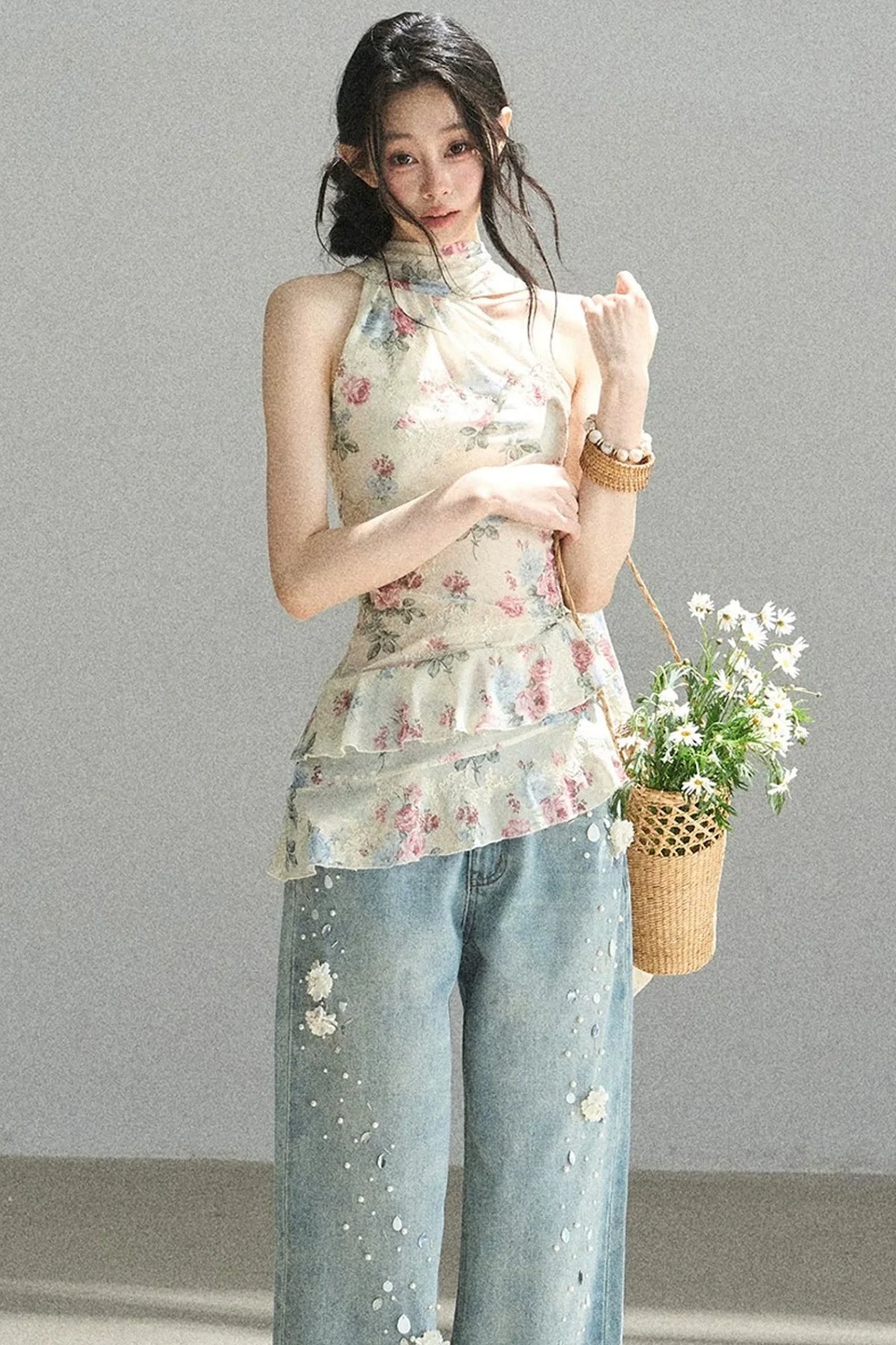 Floral Off-Shoulder Summer Dress Set-Up