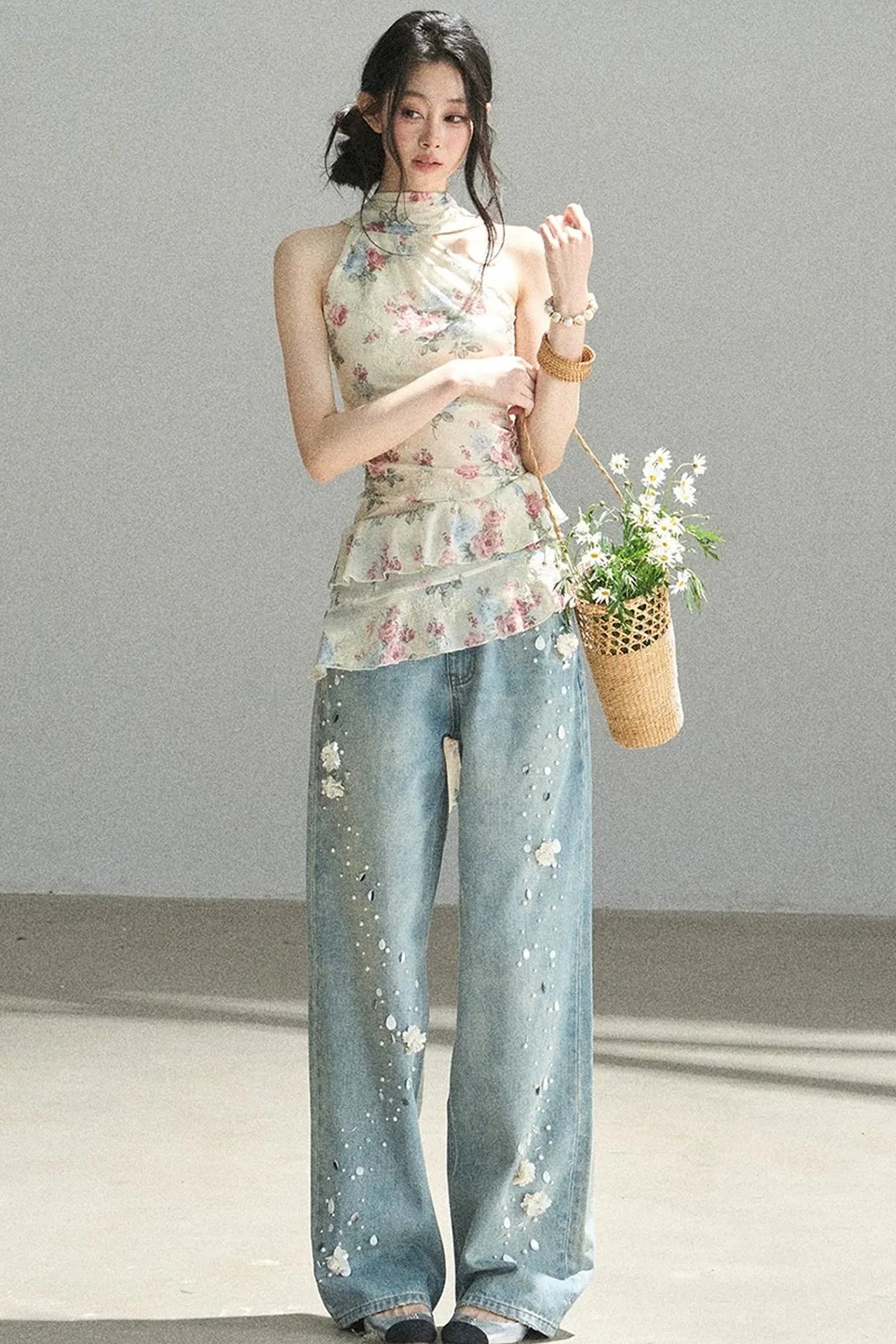 Floral Off-Shoulder Summer Dress Set-Up