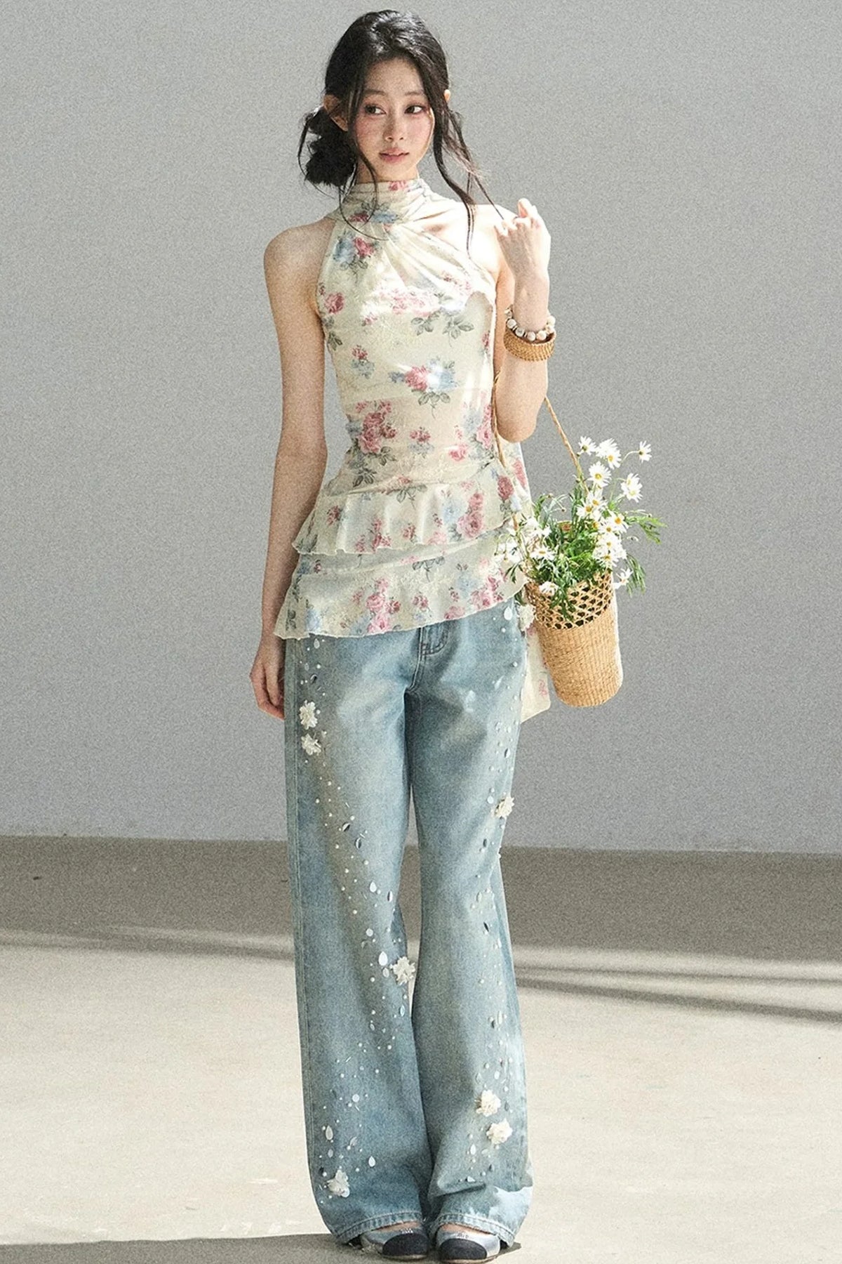 Floral Off-Shoulder Summer Dress Set-Up