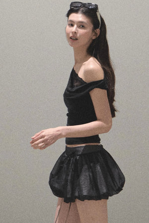 Floral Peplum Culottes Skirt Set
