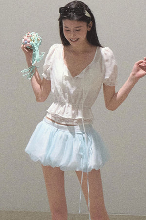 Floral Peplum Culottes Skirt Set