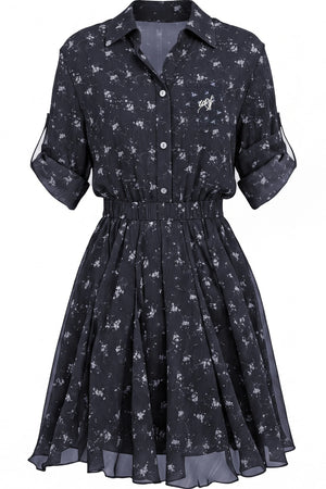 Floral Petite Shirt Dress Set-Up