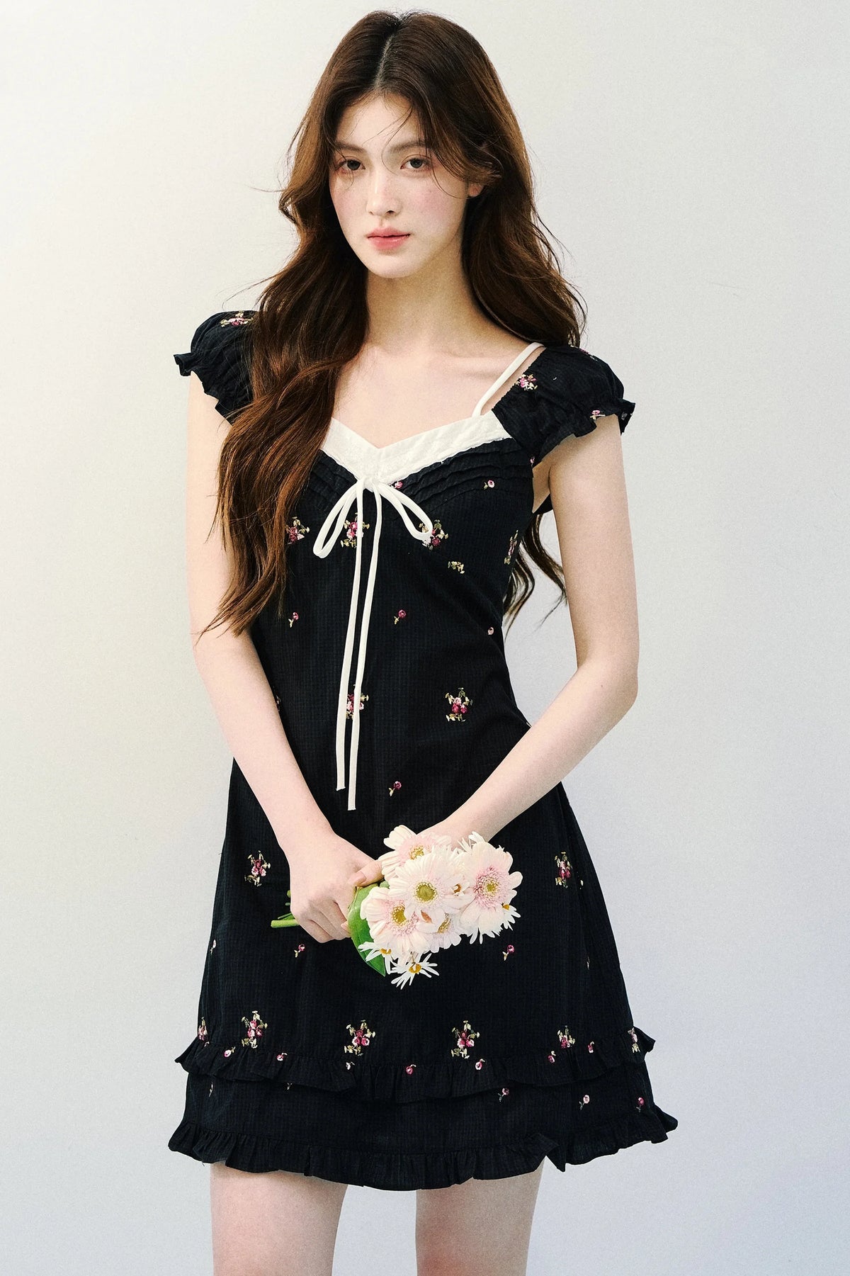 Floral Plaid A-Line Dress