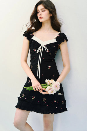 Floral Plaid A-Line Dress