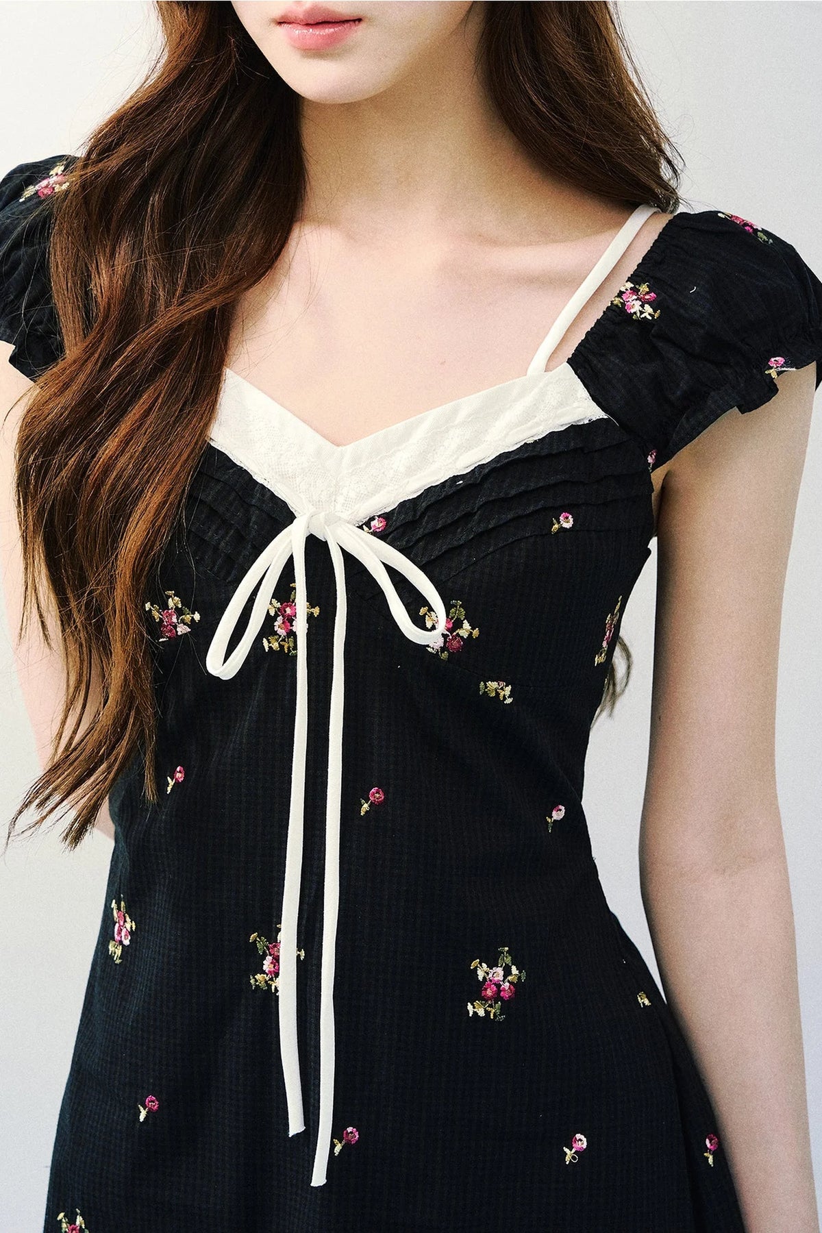 Floral Plaid A-Line Dress