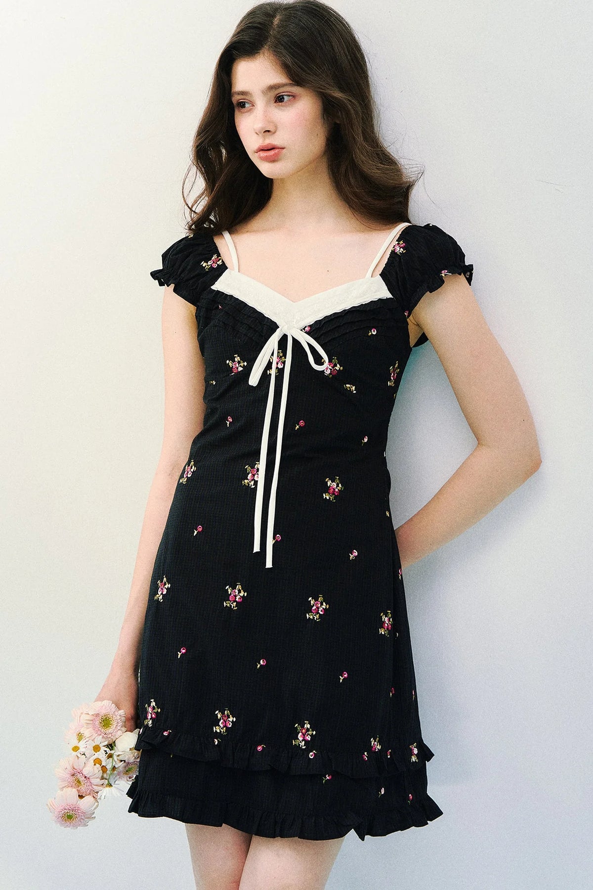 Floral Plaid A-Line Dress