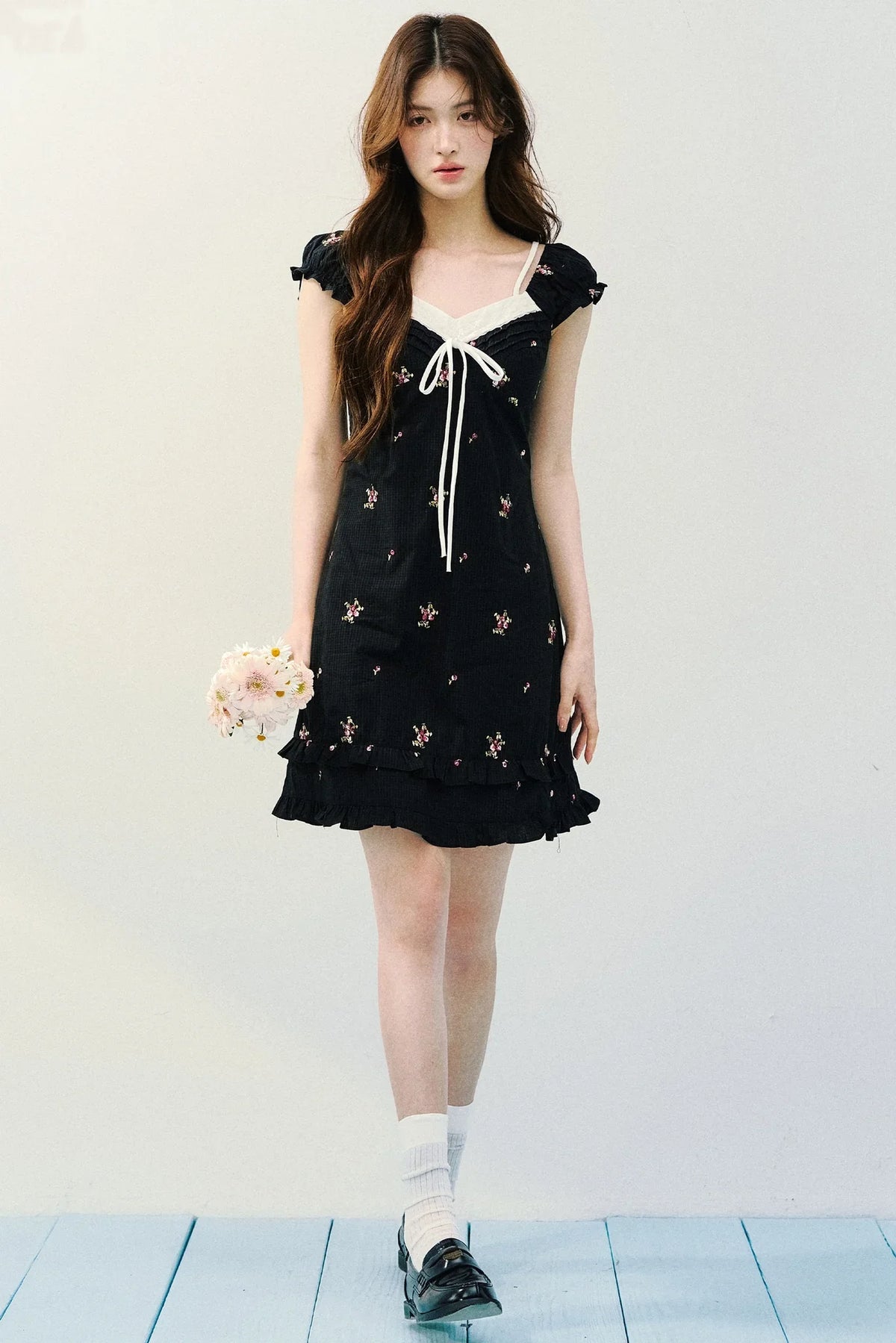 Floral Plaid A-Line Dress