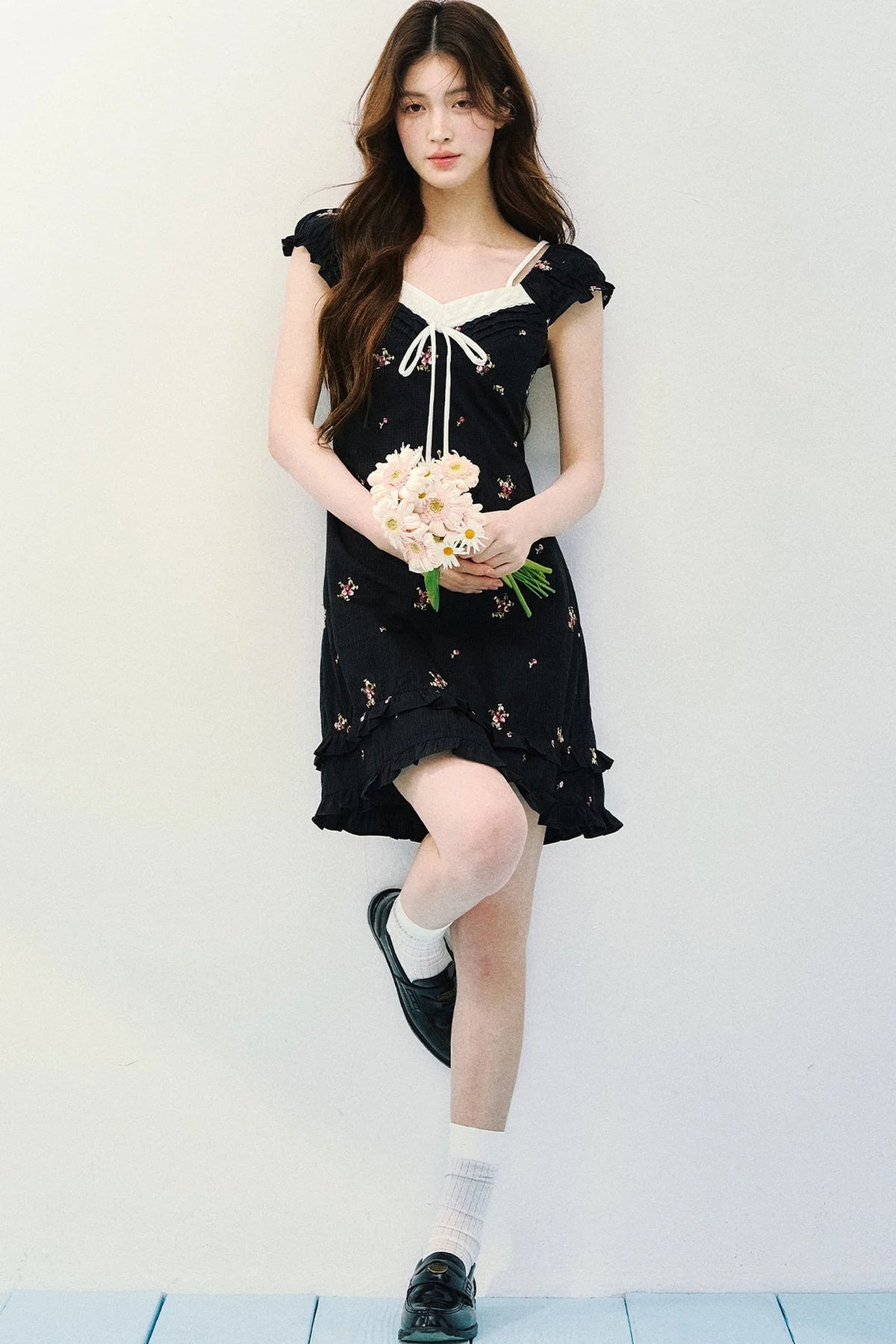 Floral Plaid A-Line Dress