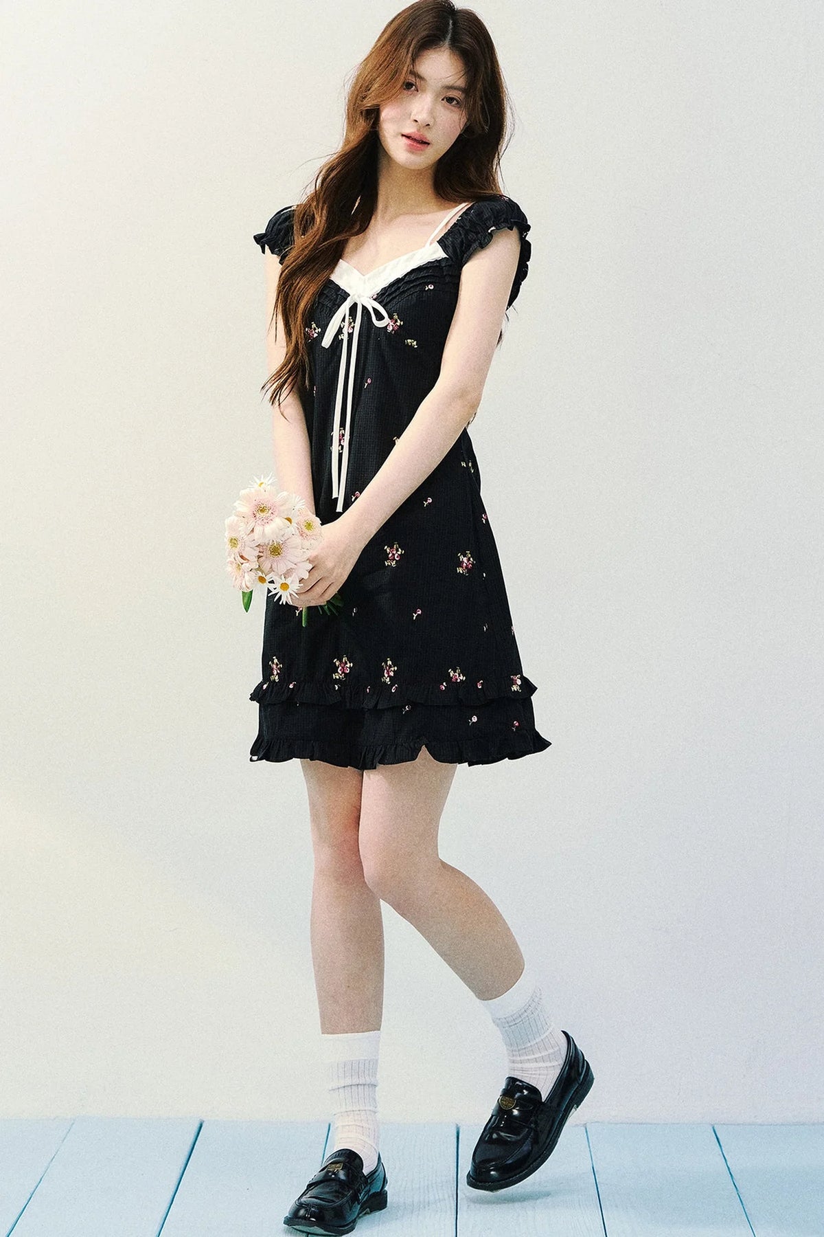Floral Plaid A-Line Dress