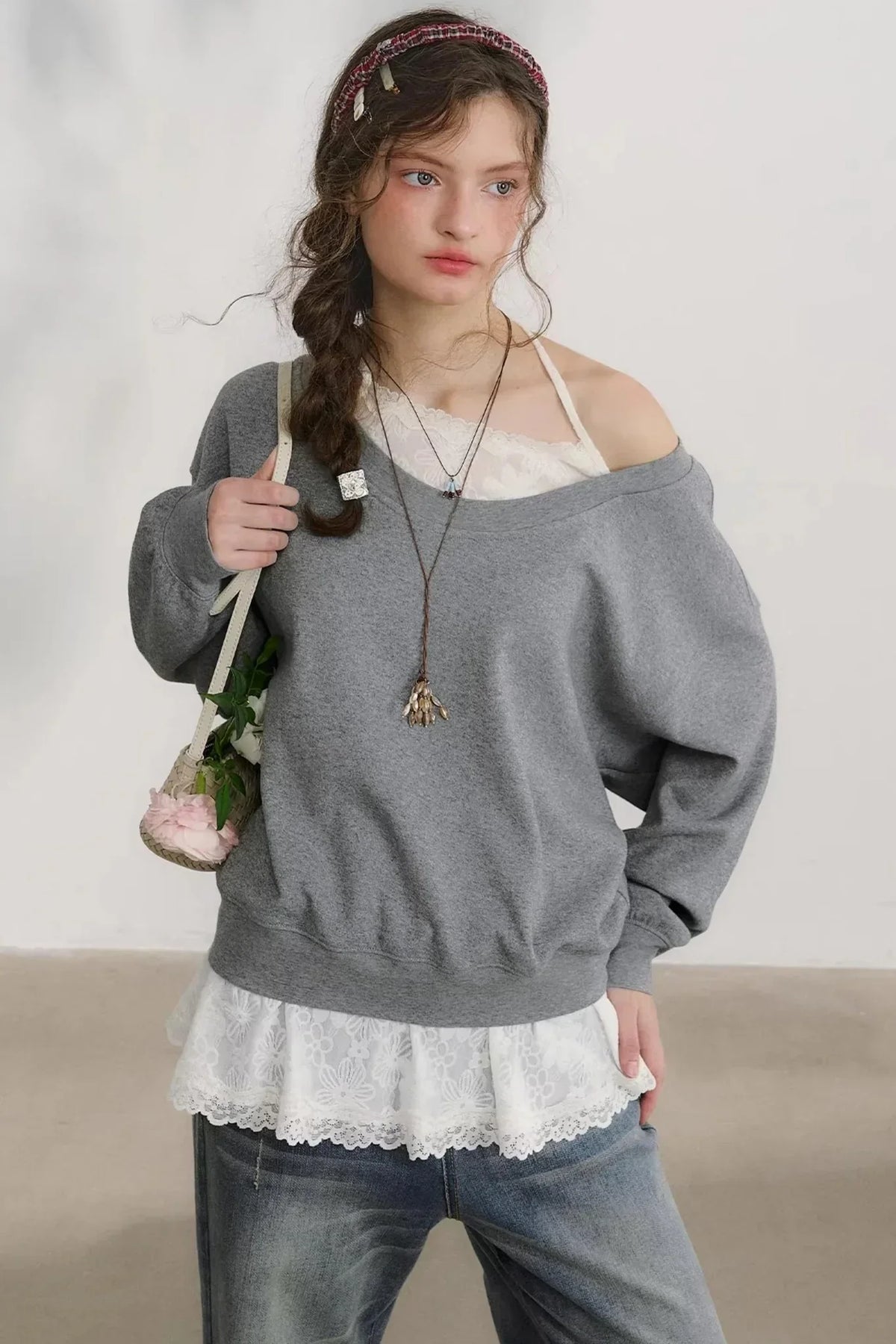 Floral Pleats Off-Shoulder Top