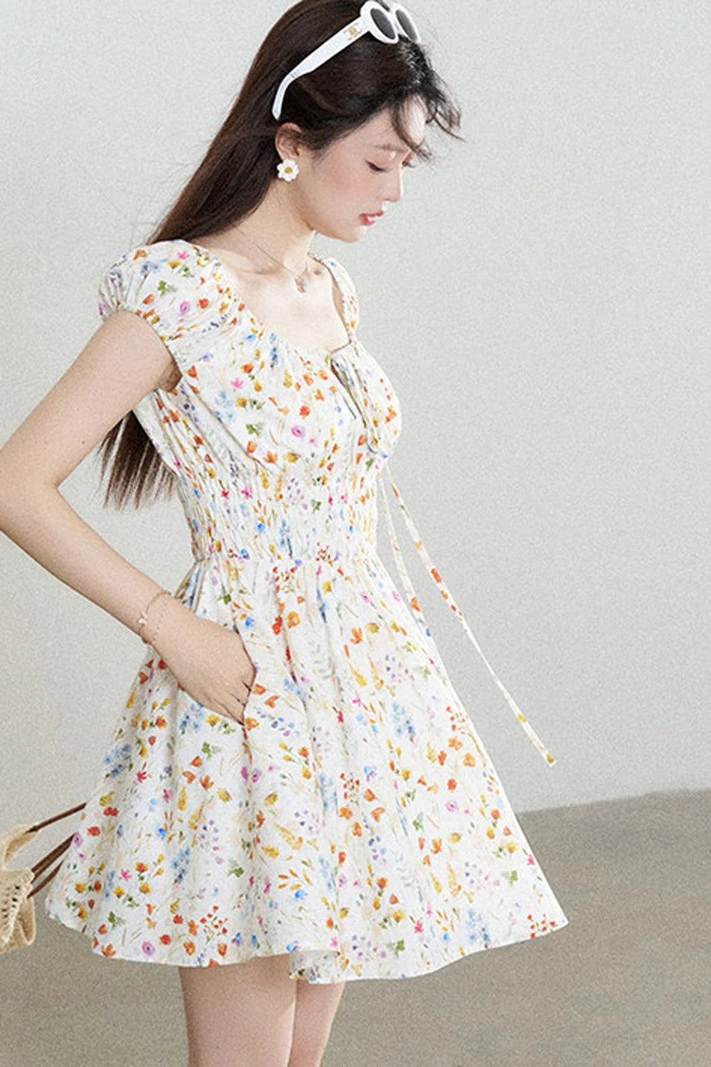 Floral Print A-Line Dress