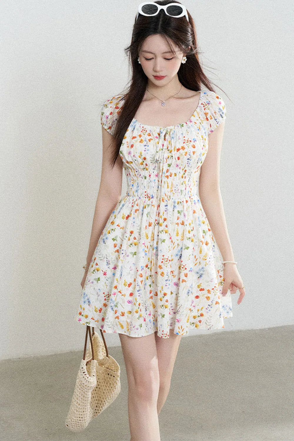 Floral Print A-Line Dress