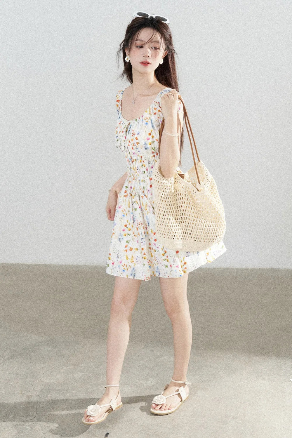 Floral Print A-Line Dress
