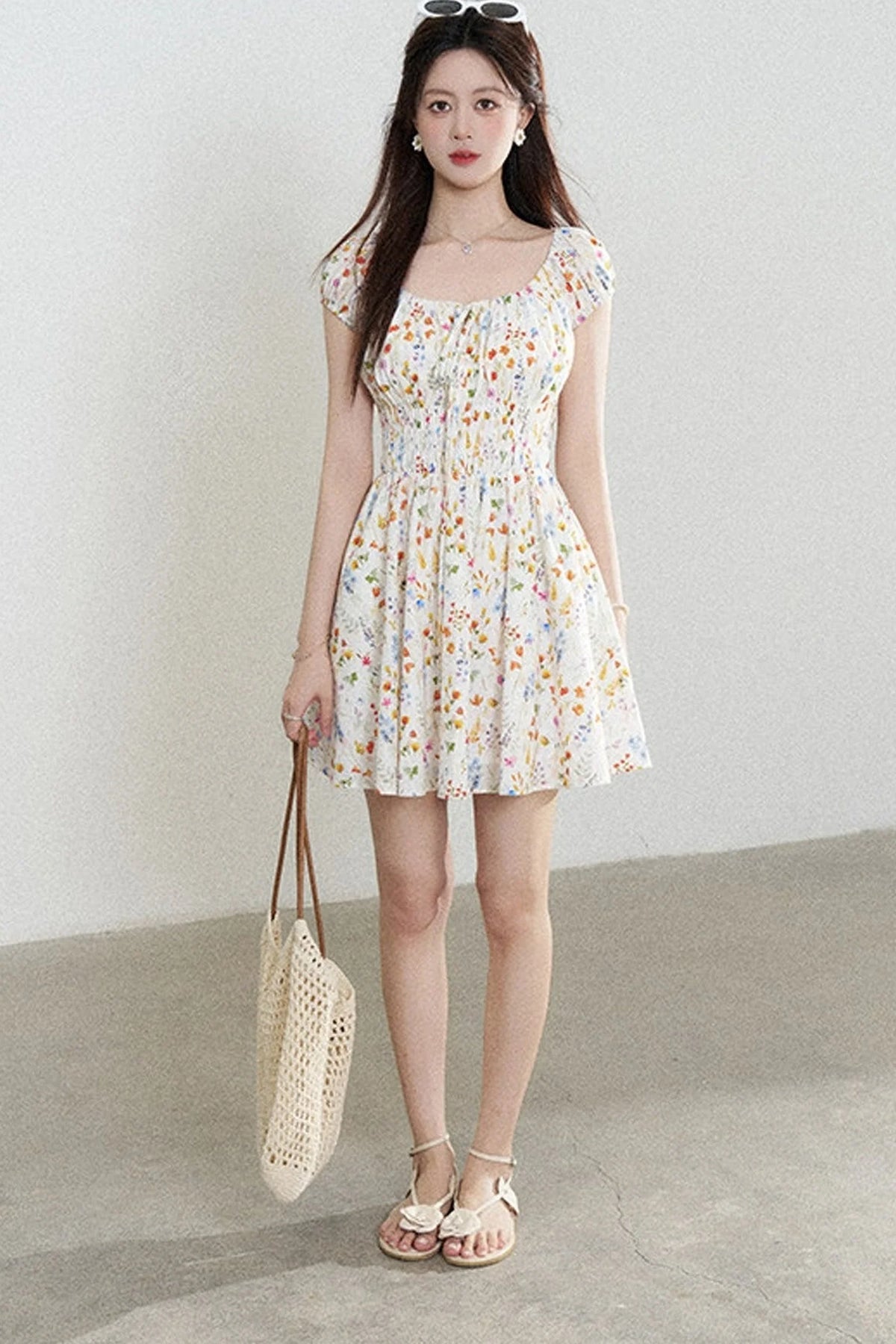 Floral Print A-Line Dress