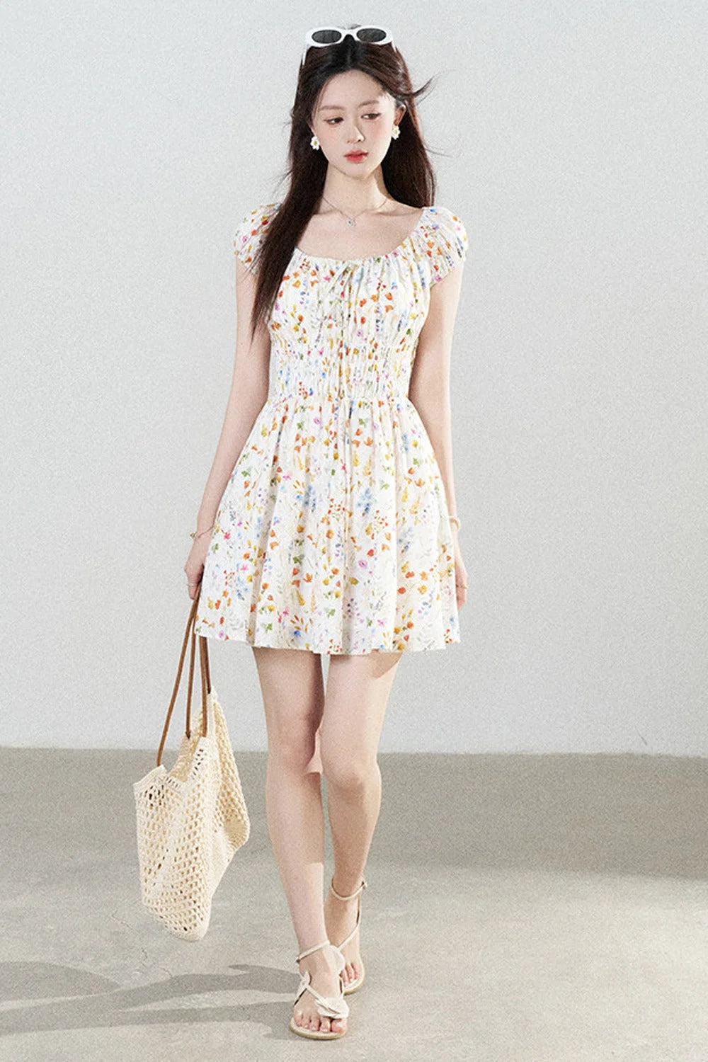 Floral Print A-Line Dress