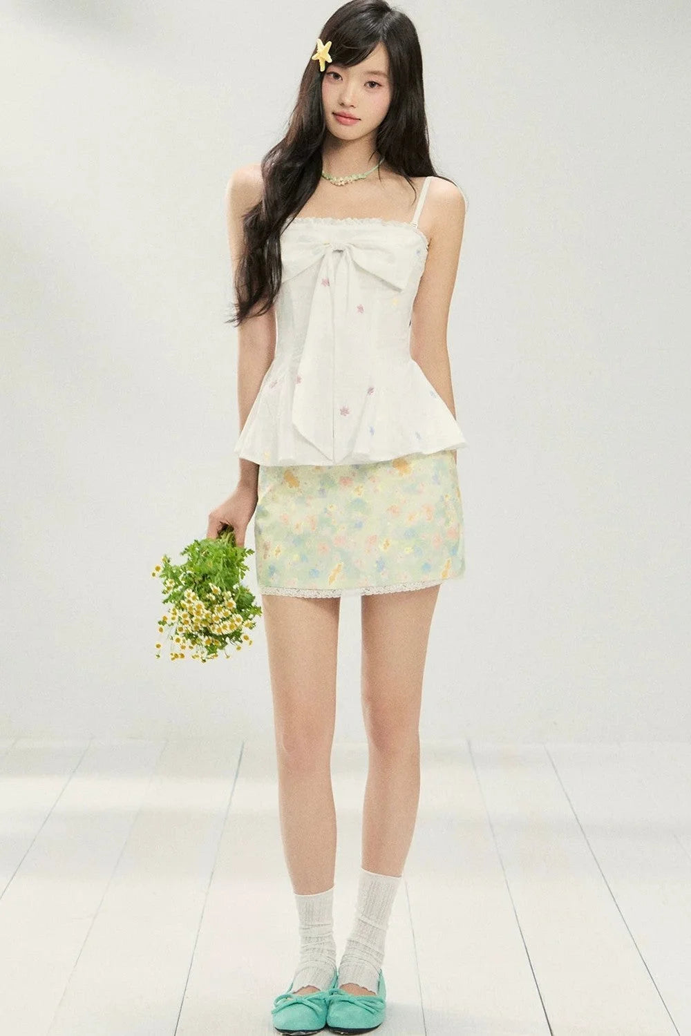 Floral Print A-Line Skirt