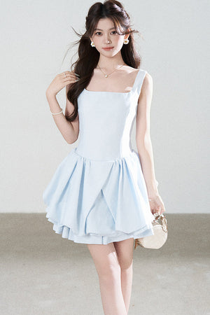 Floral Puff Sleeve A-Line Dress